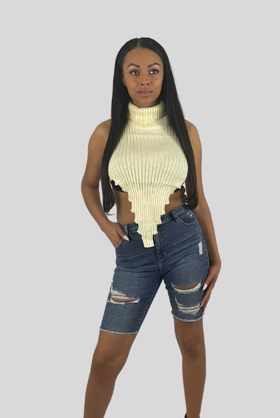 Sweater halter top best sale