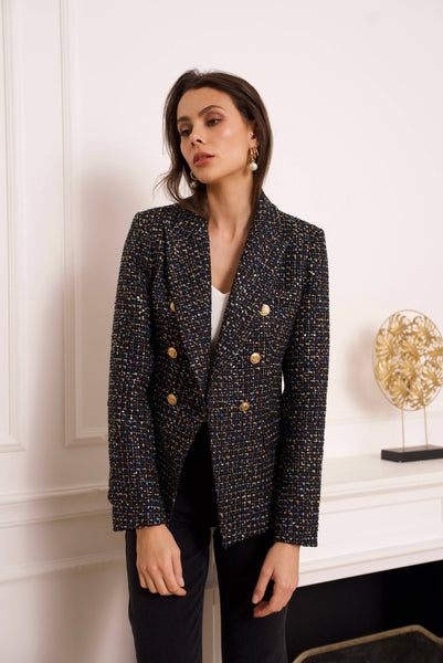 Multicolor sequin blazer