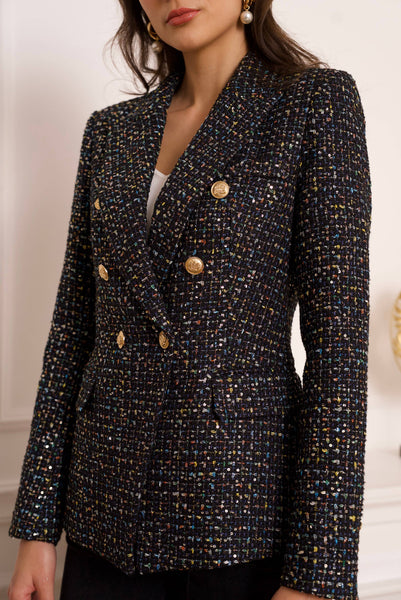 Multicolor sequin blazer