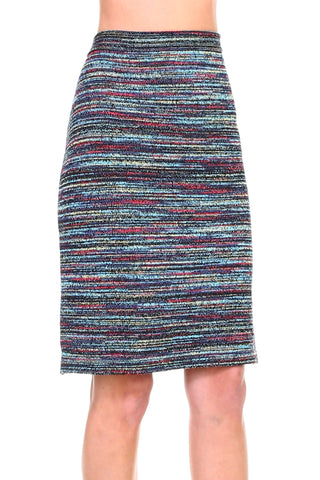 multi-color knit skirt