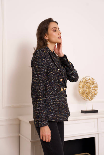 Multicolor sequin blazer