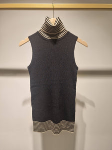 Sleeveless Knit Turtleneck Sweater