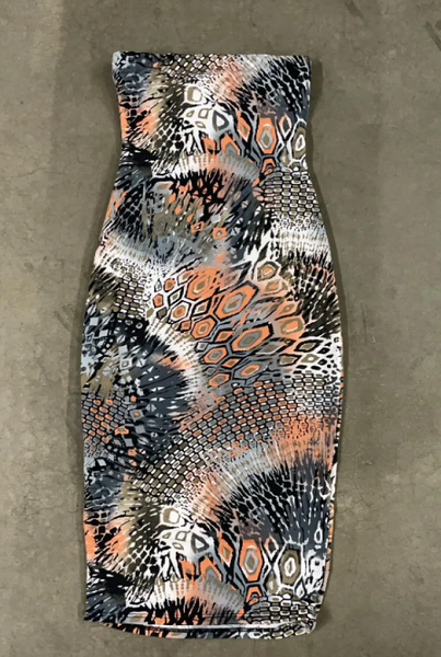 abstract bodycon tube dress