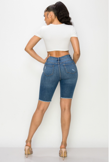 womens bermuda jean shorts