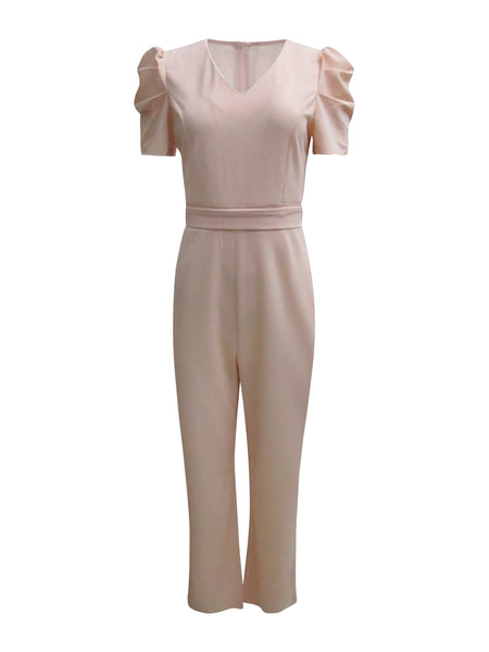 Pale Pink Short Sleeve Jumpsuit