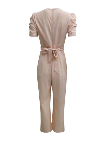 Pale Pink Short Sleeve Jumpsuit