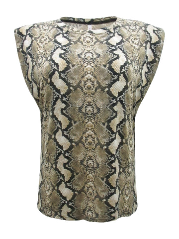 Sleeveless Snake Print Top