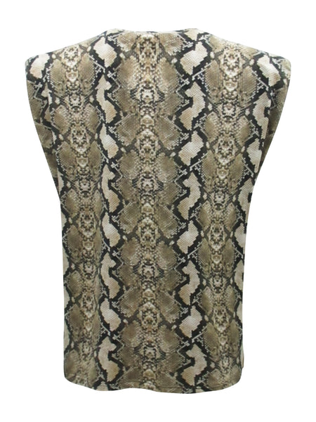 Sleeveless Snake Print Top