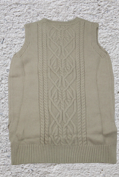 Tan Sleeveless Cashmere Knit Top