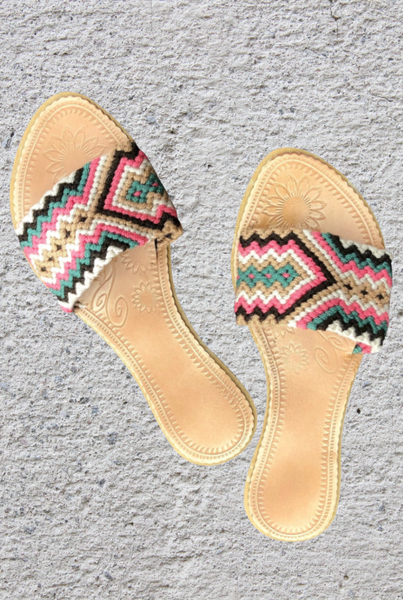 blue chevron handmade katico sandals