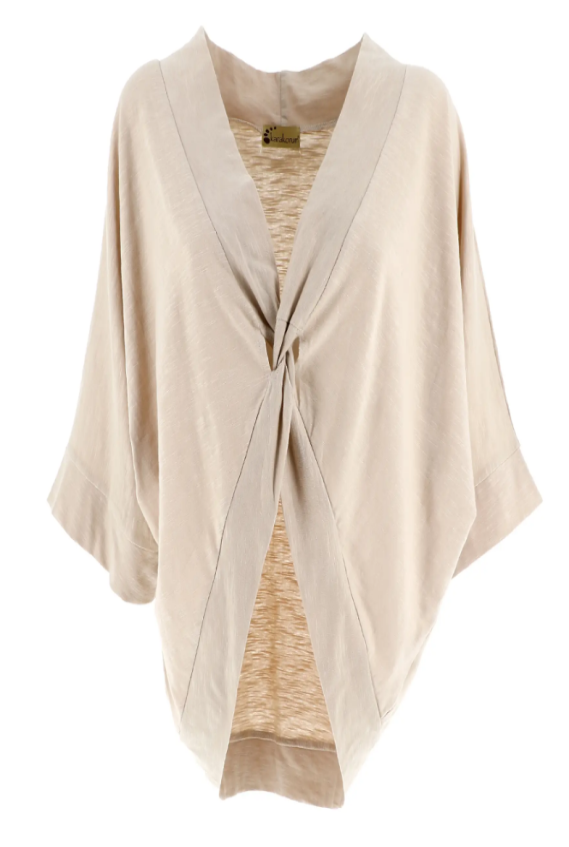 women beige yoga top