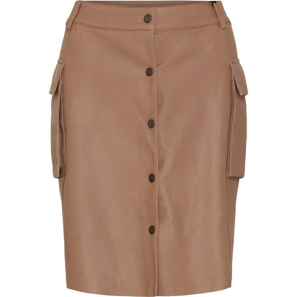 Taupe brown hotsell leather skirt